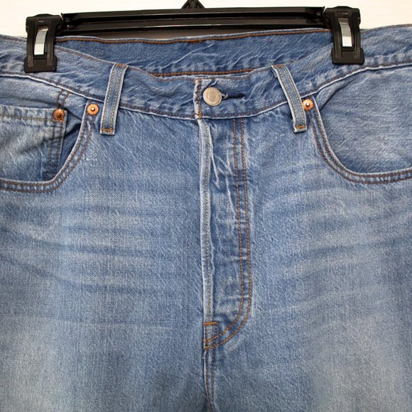 Levis Original 501 Jeans Distressed High Rise - Picture 6 of 7